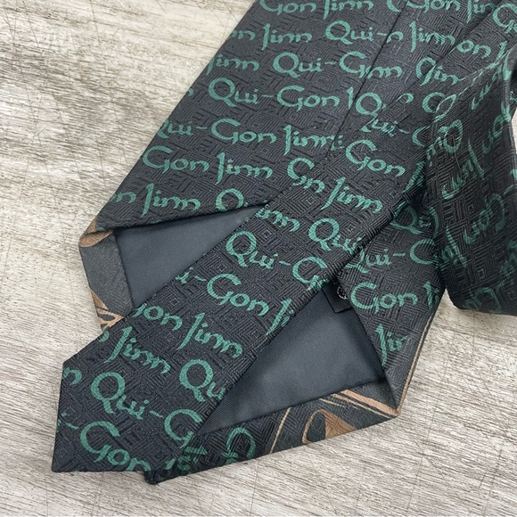 Star Wars Qui-Gon Jinn Neck Tie Black Jedi George Lucas Ralph Marlin - Picture 7 of 7